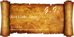 Gotlieb Igor névjegykártya
